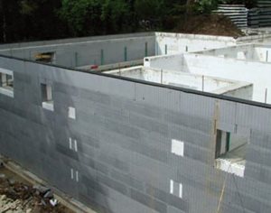 Basement using ICF under construction